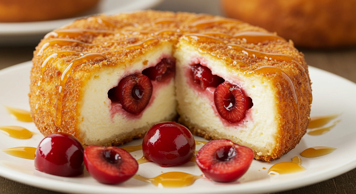 Deep-Fried Cherry-Filled Cheesecake - secondary view